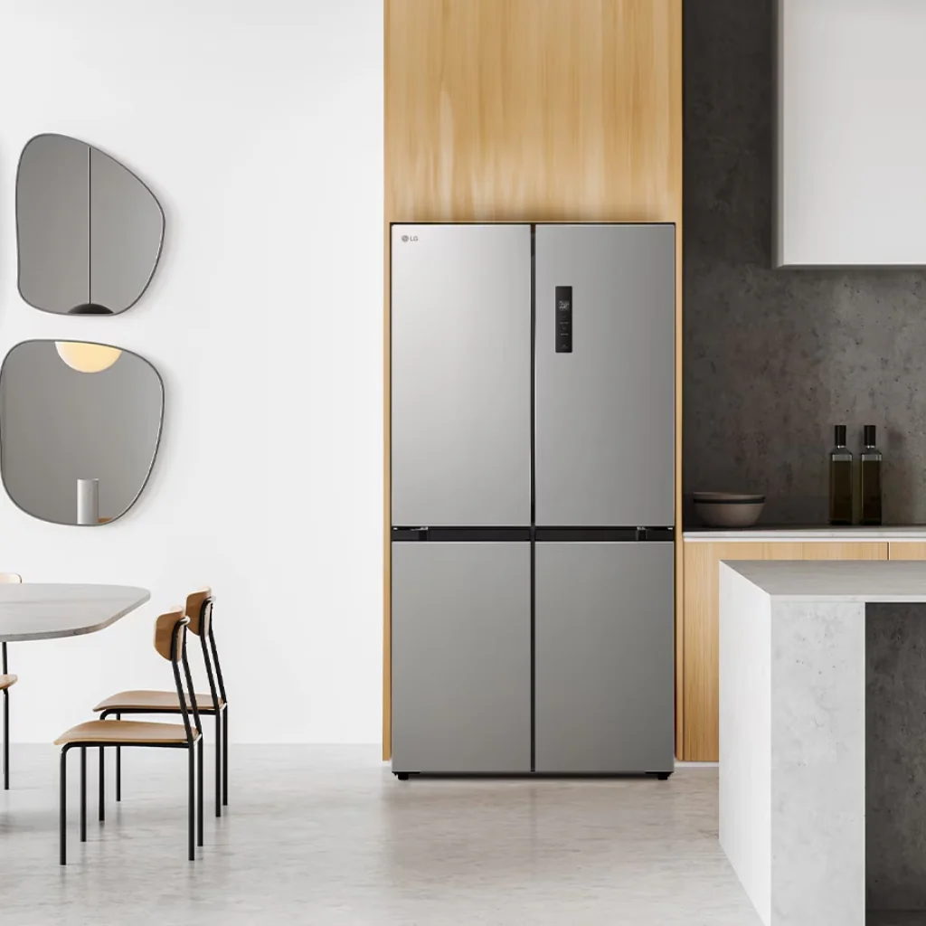 Réfrigérateur LG Side By Side 4 Portes 424L Silver GR-B47FMLAE Prix Maroc